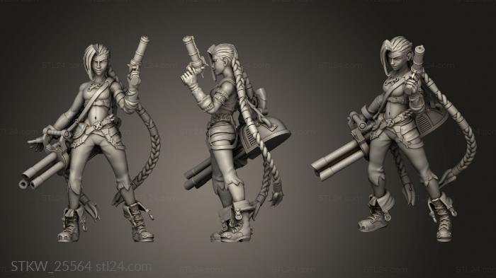 Military figurines (Arcane Jinx pow pow, STKW_25564) 3D models for cnc