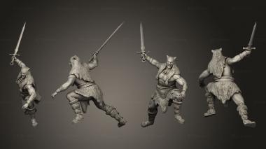 Military figurines arbarian Champion Sword 3d model