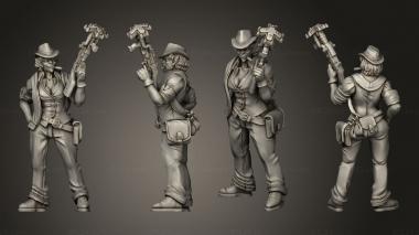 Military figurines Orc Female Artillerist Protector 3d model