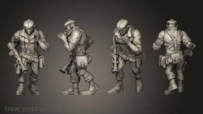 Military figurines (Orc Male Artillerist Force Ballista, STKW_25713) 3D models for cnc