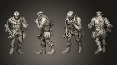Military figurines Orc Male Artillerist Projector 3d model