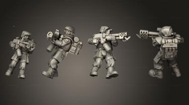 Military figurines arcadia rifles stormguard atease 002 3d model