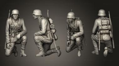 Military figurines Artillerie allemande soldier 3d model