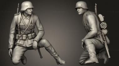 Military figurines Artillerie allemande soldier 3d model