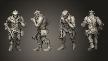 Military figurines Artillerist Male Force Ballista 3d model