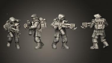Military figurines arcadia rifles stormguard atease 003 3d model