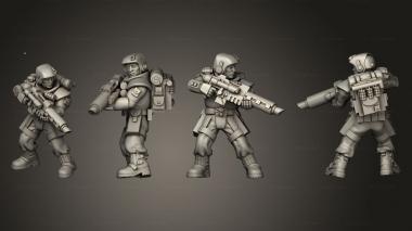 Military figurines arcadia rifles stormguard atease 004 3d model