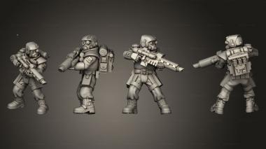 Military figurines arcadia rifles stormguard atease 005 3d model