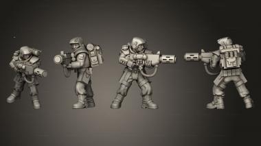 Military figurines arcadia rifles stormguard atease 006 3d model
