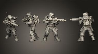 Military figurines arcadia rifles stormguard atease 007 3d model