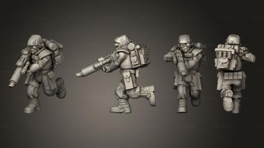 Military figurines arcadia rifles stormguard atease 008 3d model