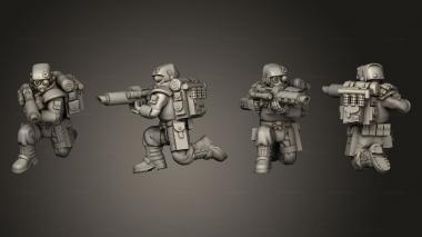 Military figurines arcadia rifles stormguard atease 009 3d model