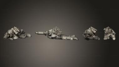 Military figurines arcadia rifles stormguard atease 011 3d model