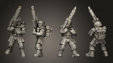 Military figurines arcadia rifles stormguard atease 012 3d model