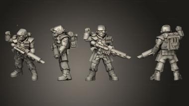 Military figurines arcadia rifles stormguard atease 013 3d model