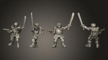 Military figurines arcadia rifles stormguard atease 014 3d model