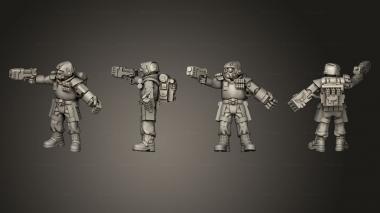 Military figurines arcadia rifles stormguard atease 015 3d model