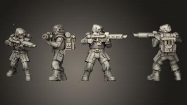 Military figurines arcadia rifles stormguard atease 016 3d model