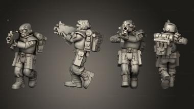Military figurines arcadia rifles stormguard atease 017 3d model