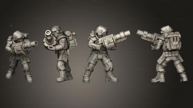 Military figurines arcadia rifles stormguard atease 018 3d model