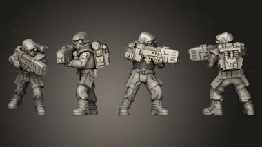 Military figurines arcadia rifles stormguard atease 019 3d model