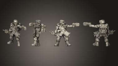 Military figurines arcadia rifles stormguard atease 020 3d model