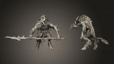 Military figurines Avian Chosen Lance 3d model
