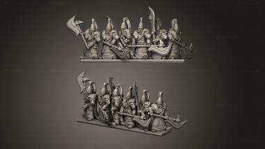 Military figurines Axe warriors 3d model