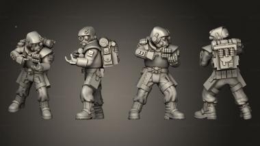 Military figurines arcadia rifles stormguard bolter nogun 014 3d model