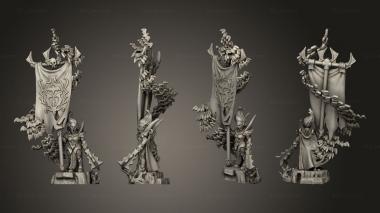 Military figurines banner 3d model
