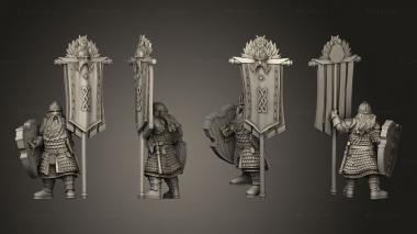Military figurines Banner Kingdom Champ Dwarf 3d model