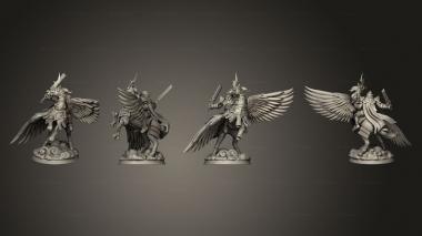 Military figurines Arch Knight Mounted Swordsman Base 3d model