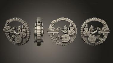 Military figurines Archanical Monowheel  with Pilot 3d model