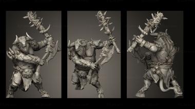 Military figurines Beastmen 3d model