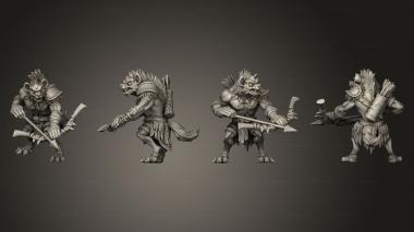Military figurines Archer Gnoll 3d model