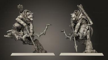 Military figurines Beastmen Raid Master 3d model