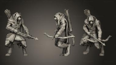 Military figurines Beastmen Raiders 3d model