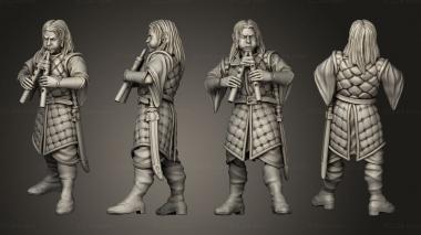 Military figurines Archer Musician Aulos 3d model