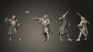 Military figurines Archer Officer Body 3d model
