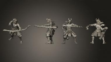 Military figurines archer 01 3d model