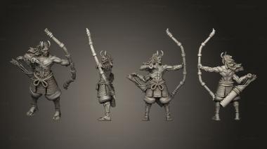 Military figurines archer 02 3d model