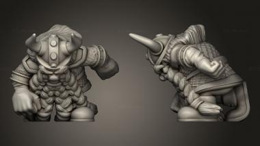 Military figurines dwarf 3d model