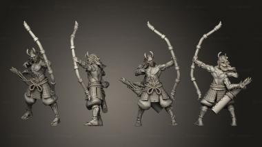 Military figurines archer 08 3d model