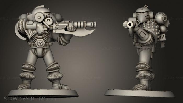 Military figurines (Big Mr Tong Marine Firing, STKW_26510) 3D models for cnc