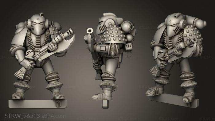 Military figurines (Big Mr Tong Tabbed Marine, STKW_26513) 3D models for cnc