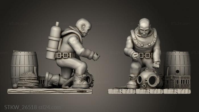 Military figurines (Big Mr Tong Dio Diver, STKW_26518) 3D models for cnc