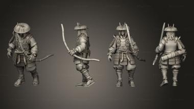 Military figurines archer 10 3d model