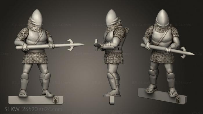 Military figurines (Atlantis Guardian Harpoon, STKW_26520) 3D models for cnc