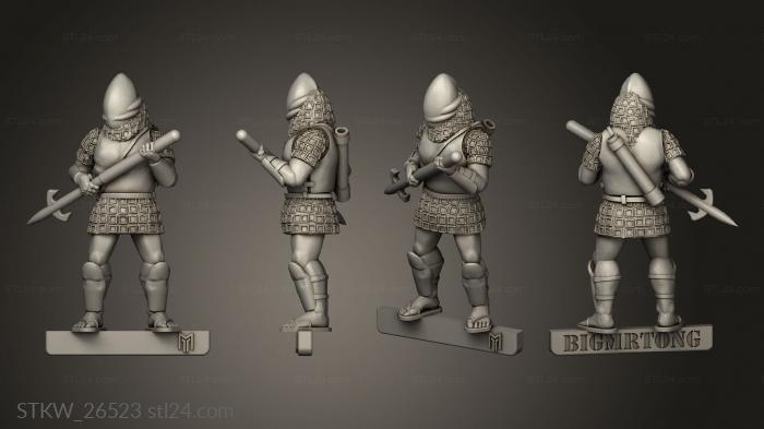Military figurines (Atlantis Guardian Harpoon, STKW_26523) 3D models for cnc