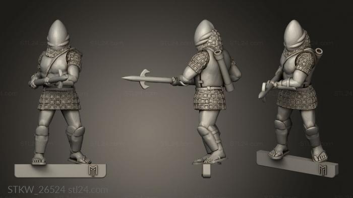 Military figurines (Atlantis Guardian Harpoon, STKW_26524) 3D models for cnc